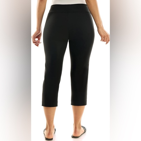 Zac & Rachel Womens Black Pull On Tummy Control Shaper Capri Pants Size Small - Picture 3 of 9